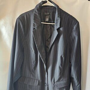 Lane Bryant Pinstripe Black Pant Suit Women's Size 26